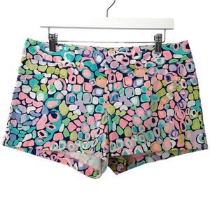 Lilly Pulitzer Ellie Shorts Gypsy Jungle Womens 8 Mosaic Multi Art Deco Preppy